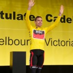 Cadel banner at Fed Square