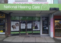 National Hearing Centre building and window signage