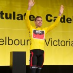 Banners for Cadel Evans welcome