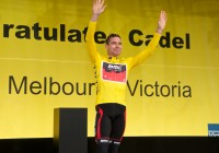 Cadel Evans welcome to Melbourne banners
