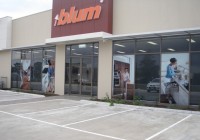 Blum building and window signage