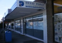 Desai Popat building signage